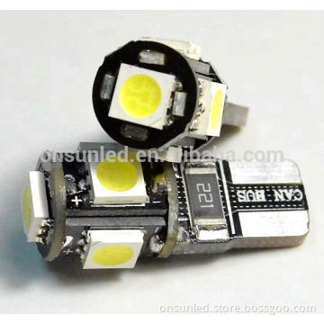 5smd SMD 5050 Error Canbus Led T10 5w5 Canbus Car Led Auto Bulb